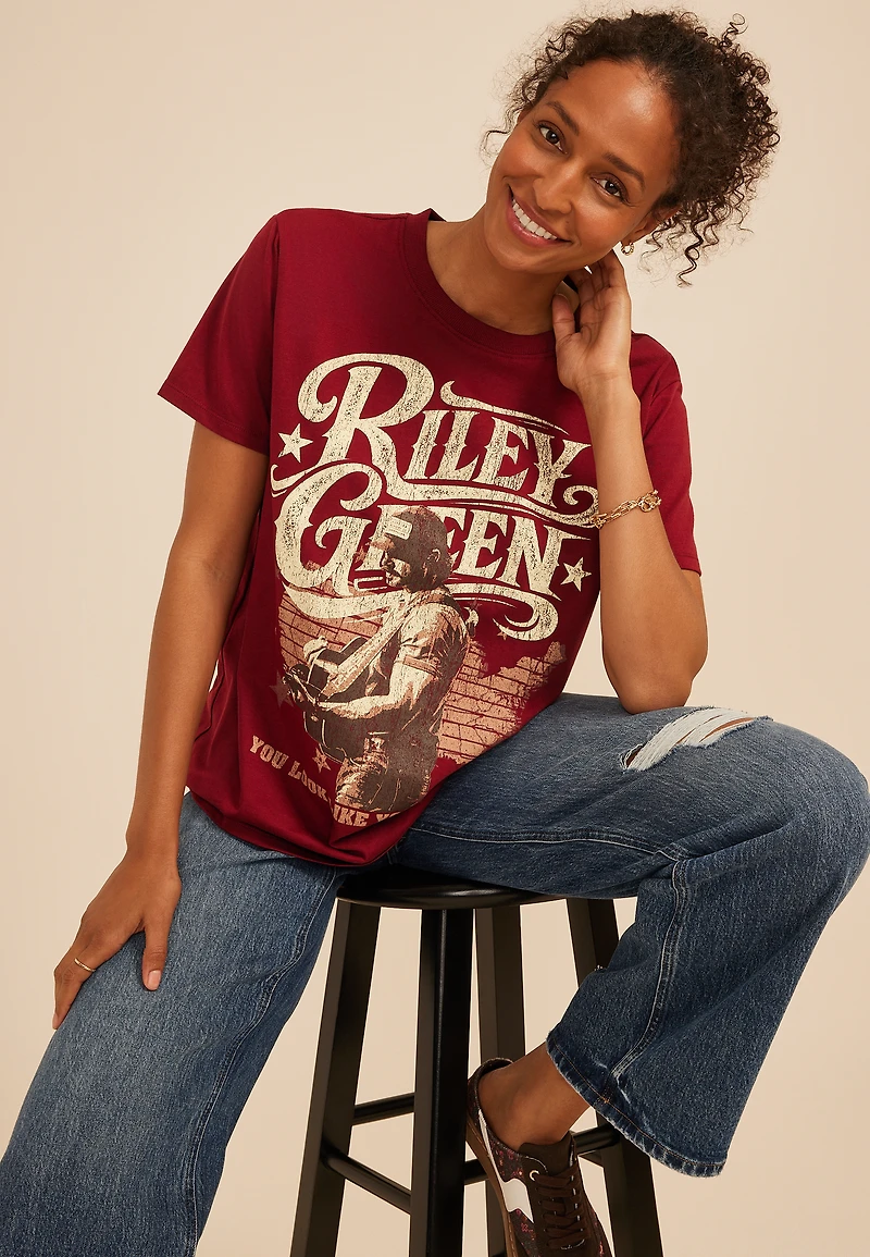 Riley Green Oversized Fit Graphic Tee