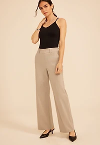 High Rise Bengaline Wide Leg Pant