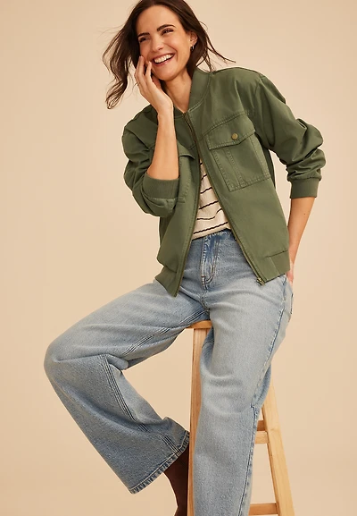 Twill Bomber Jacket
