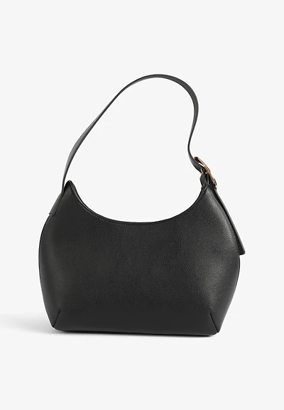 Pebbled Faux Leather Shoulder Bag
