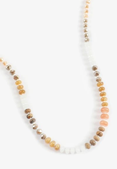 Mixed Stone Bead Necklace