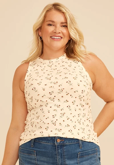 Plus 24/7 Highline Floral Tank Top