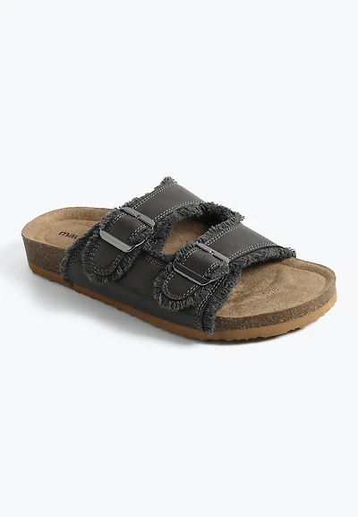 SuperCush Chloe Frayed Two Strap Footbed Sandal