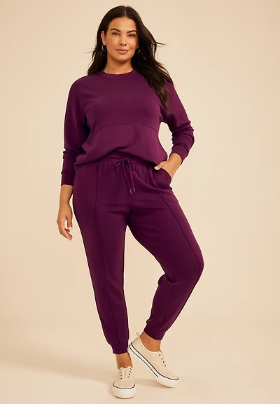 Plus Pintuck High Rise Cloud Scuba Jogger