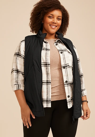 Plus Active Casual Tunic Vest