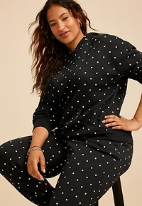 Plus Polka Dot Hoodie