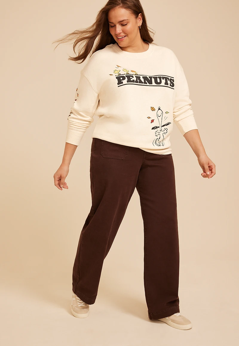 Plus Peanuts Snoopy Fall Graphic Sweatshirt