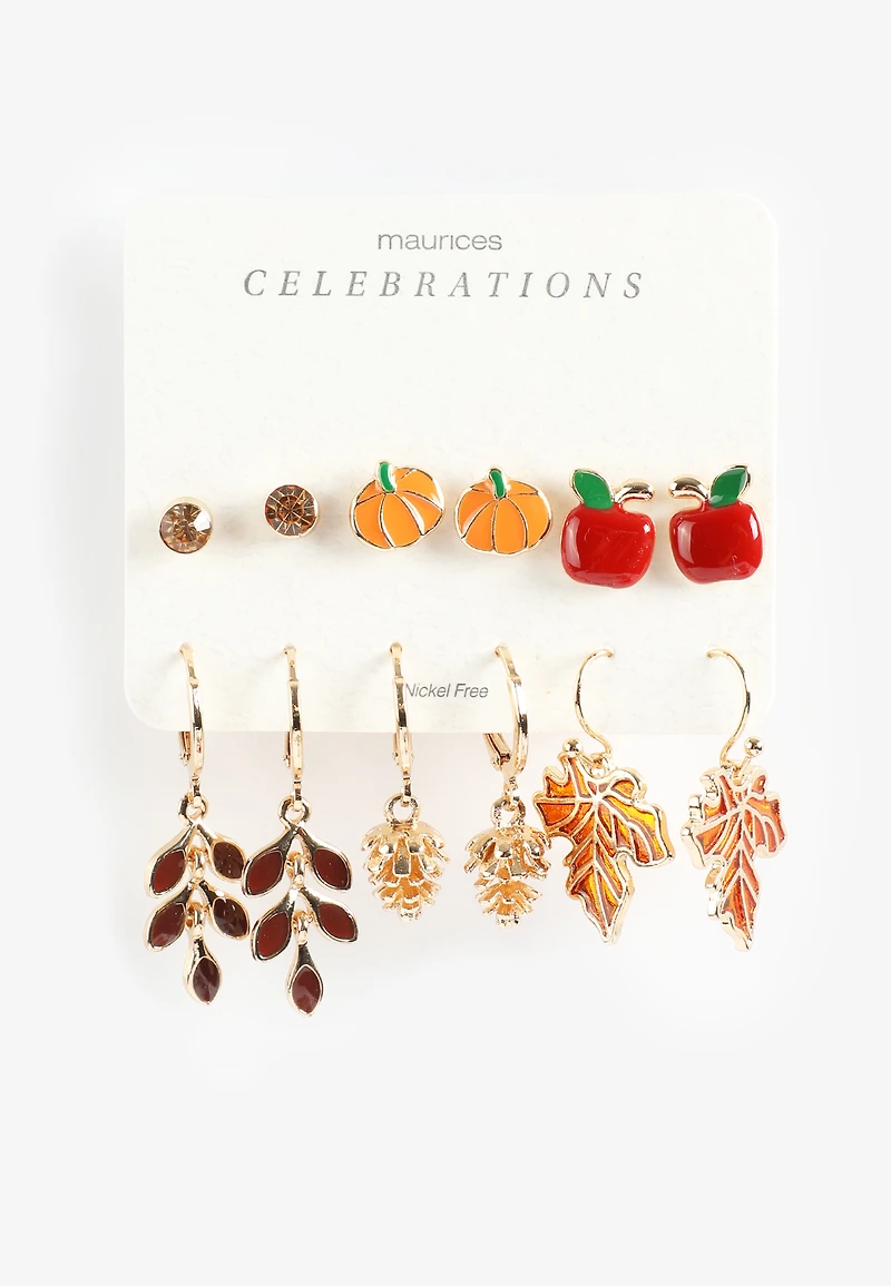 Fall Mixed Earring Set