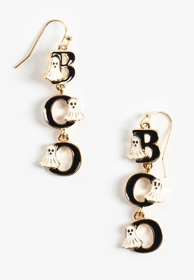 Halloween Boo Ghost Drop Earrings