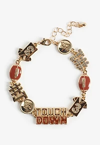Game Day Football Charm Bracelet