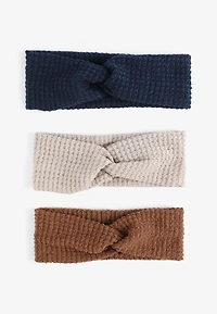 Waffle Knit Knotted Headband Set