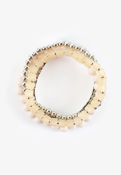Mixed Beaded Stretch Bracelet Set