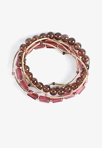Mixed Bead Stretch Bracelet Set