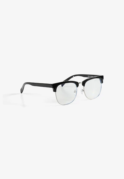 Black Round Blue Light Glasses