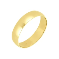 14K Yellow Gold Men's Plain High Polish 5mm Wedding Band
