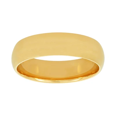 14K Yellow Gold 6mm Comfort Fit Men's Wedding Band
