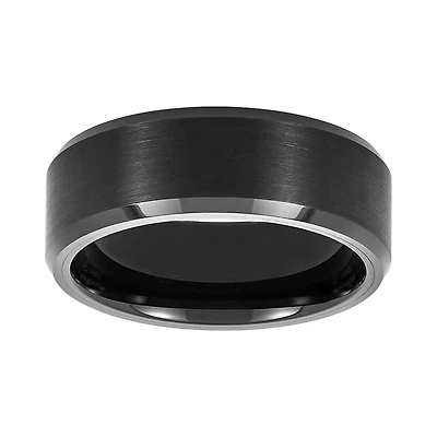 Tungsten Black Matte Finish Men's Wedding Band