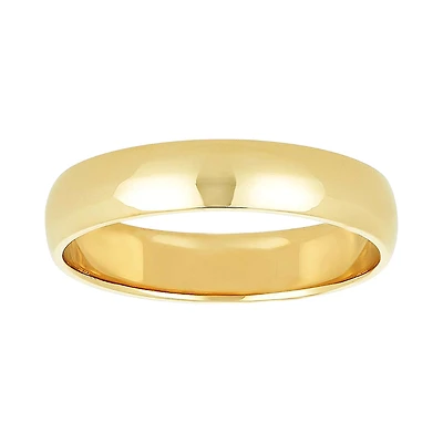 14K Yellow Gold 4mm Ladies Wedding Band