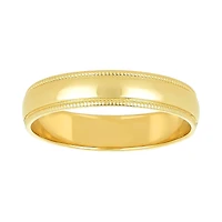 14K Yellow Gold Milgrain Edge Ladies Wedding Band