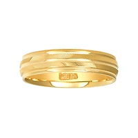 14K Yellow Gold Linear Design Women's Wedding Band