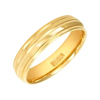 14K Yellow Gold Linear Design Women's Wedding Band