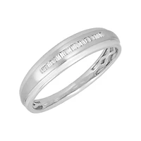 10K White Gold Baguette Diamond Satin Finish Men's Band