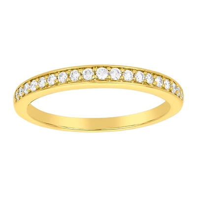 14K Yellow Gold Diamond Wedding Band
