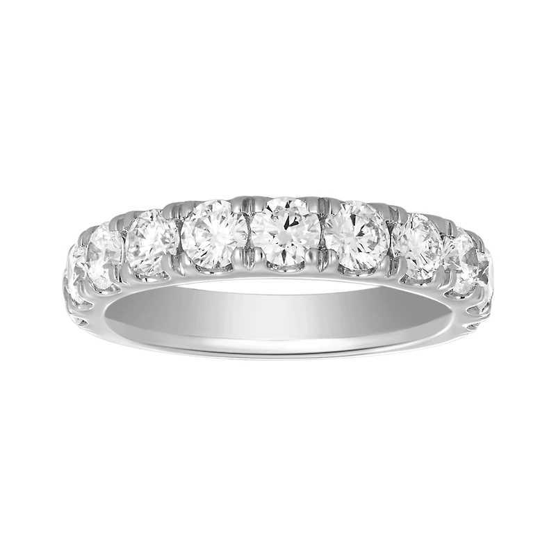 14K White Gold Pave Lab Grown Diamond Band