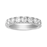 14K White Gold Pave Lab Grown Diamond Band