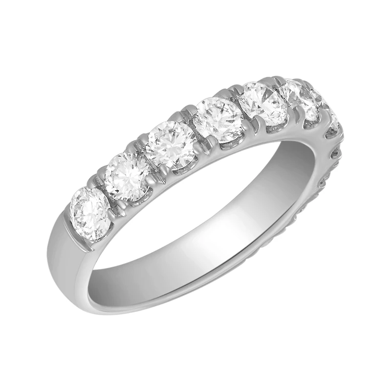 14K White Gold Pave Lab Grown Diamond Band