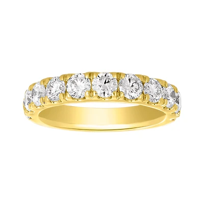 14K Yellow Gold Pave Lab Grown Diamond Band