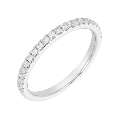 14K White Gold Micro Pave Diamond Band