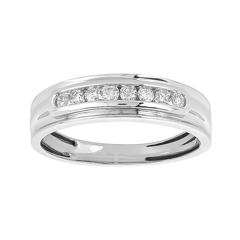 14K White Gold Round Cut Cluster Diamond Wedding Trio