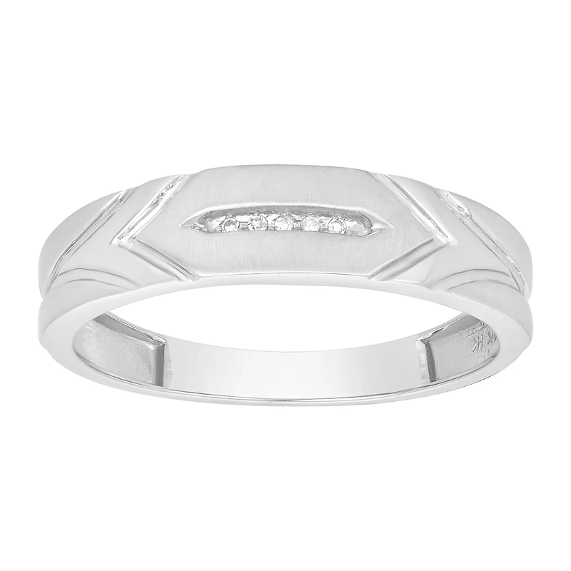 14K White Gold Princess Cut Diamond Wedding Trio