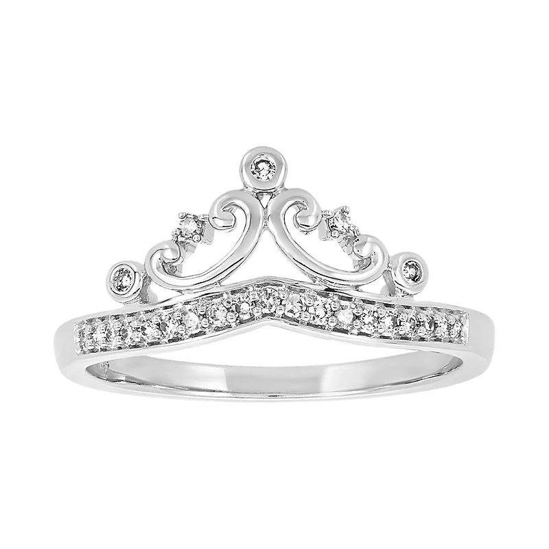 10K White Gold "The Duchess" Tiara Diamond Ring