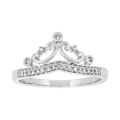 10K White Gold "The Duchess" Tiara Diamond Ring