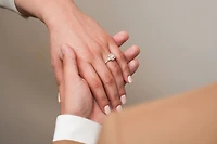 14K Yellow Gold Emerald Head Halo Diamond Ring