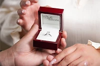 14K Gold Oval Lab Grown Diamond Solitaire Ring