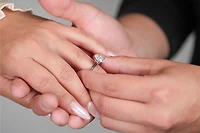 14K Gold Oval Lab Grown Diamond Solitaire Ring