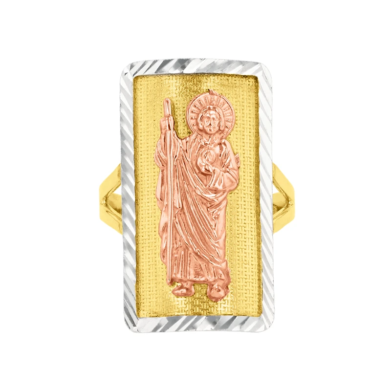 14K Tri Color Gold St. Jude Women's Ring