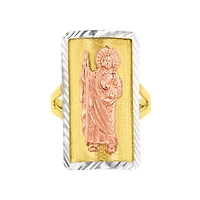 14K Tri Color Gold St. Jude Women's Ring