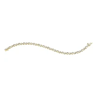 14K Gold Two-Tone Diamond Infinity Link Bracelet