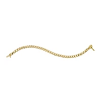 14K Yellow Gold Cuban Diamond Pave Bracelet