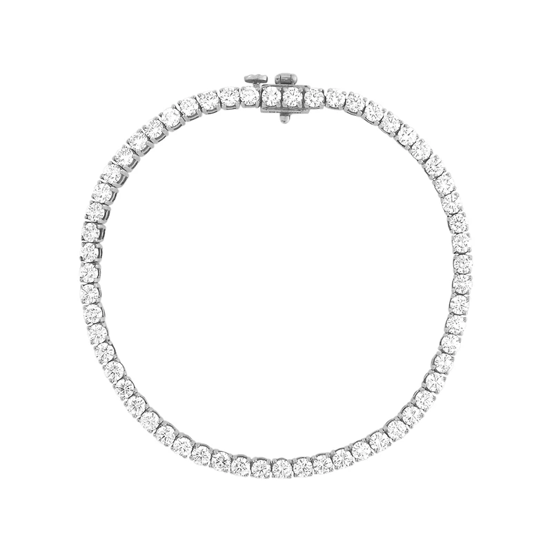 14K White Gold 5 Carat Lab Grown Diamonds Tennis Bracelet