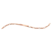 14K Rose Gold 4.3mm Figaro Link ID Bracelet