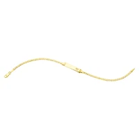 14K Yellow Gold Mariner Link Diamond Heart ID Bracelet