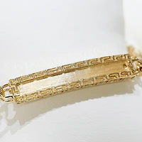 14K Yellow Gold 8.5mm Chino Box ID Bracelet