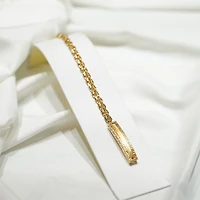 14K Yellow Gold 8.5mm Chino Box ID Bracelet