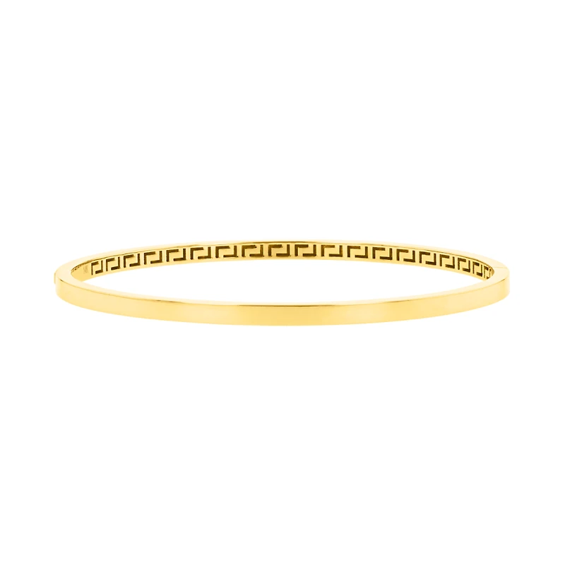 14K Yellow Gold Square High Polish Bangle