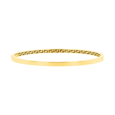 14K Yellow Gold Square High Polish Bangle